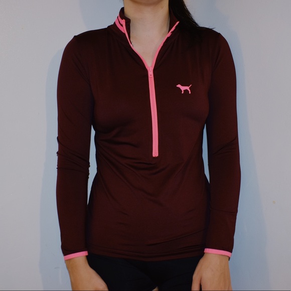PINK Ultimate Maroon Athletic Pullover - Picture 2 of 4